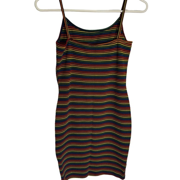 Luna Chix Rainbow Knit Bodycon Mini Dress – Size Small - Picture 2 of 4